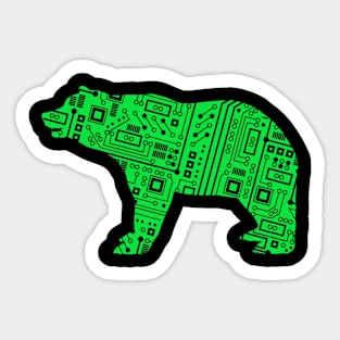 Circuit Board Bear Sticker